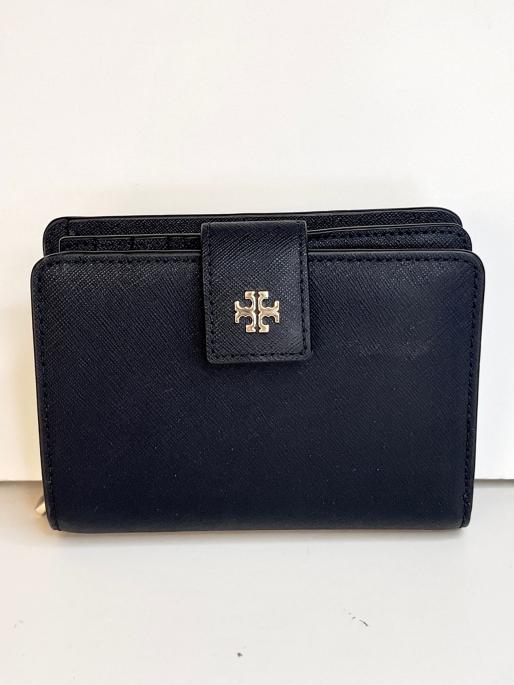 Tory Burch Black saffiano Leather wallet